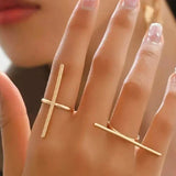 Conjunto de 2 Anéis Femininos Elegantes