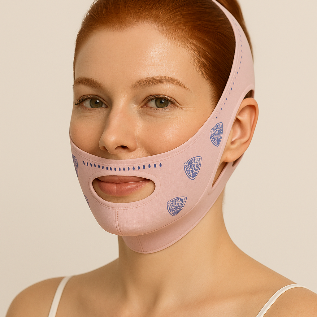 V-Revitalize™ - Máscara de Contorno Facial - Suaviza Rugas, Papada e Modela o Rosto
