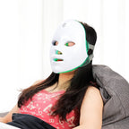 Máscara Facial LED 7 Cores para rejuvenescimento, tratamento antiacne e antirrugas.