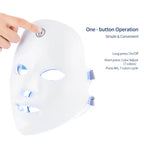 Máscara Facial LED 7 Cores para rejuvenescimento, tratamento antiacne e antirrugas.