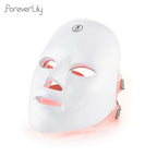 Máscara Facial LED 7 Cores para rejuvenescimento, tratamento antiacne e antirrugas.