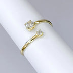 Anel Feminino Ajustável Banhado a Ouro